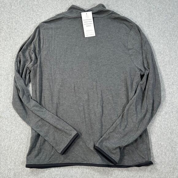 Threads 4 Thought Quarter Zip Pullover Gray Stitch Fix Size Medium Long Sleeve - Picture 8 of 8